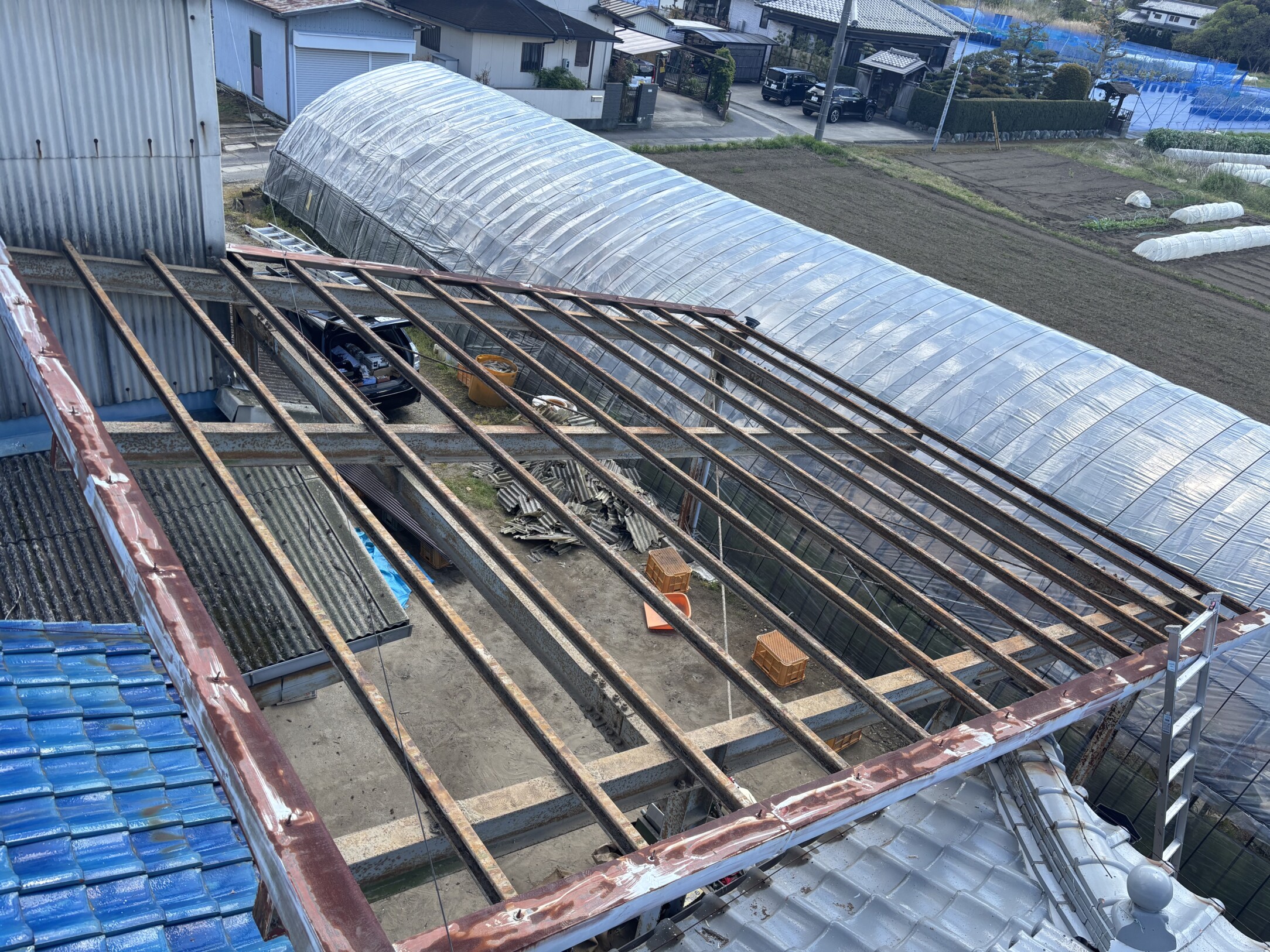 一宮市　Ｋ様邸　波板交換工事｜愛知・岐阜で屋根工事・修理・リフォームは一宮市のエスジーコンストラクション｜火災保険対応｜工事後毎年１年点検無料