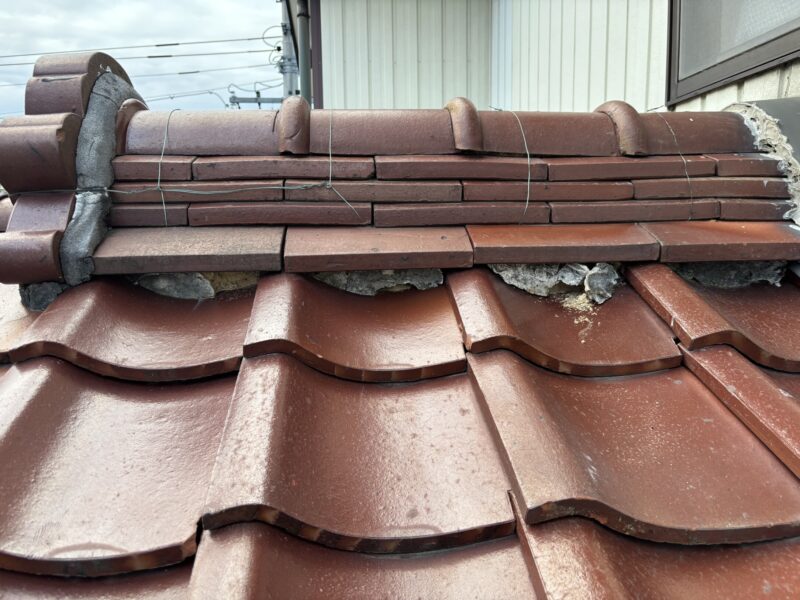 春日井市　T様邸　　棟部漆喰左官工事