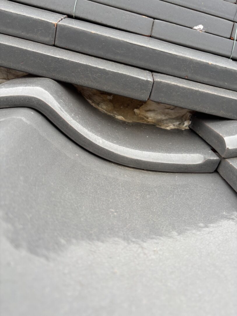 一宮市　Ｋ様邸　屋根瓦漆喰左官工事｜愛知・岐阜で屋根工事・修理・リフォームは一宮市のエスジーコンストラクション｜火災保険対応｜工事後毎年１年点検無料