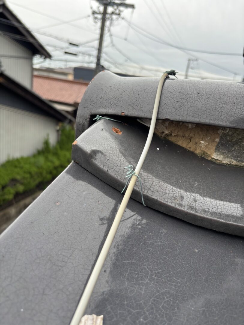 一宮市　Ｋ様邸　屋根瓦漆喰左官工事｜愛知・岐阜で屋根工事・修理・リフォームは一宮市のエスジーコンストラクション｜火災保険対応｜工事後毎年１年点検無料