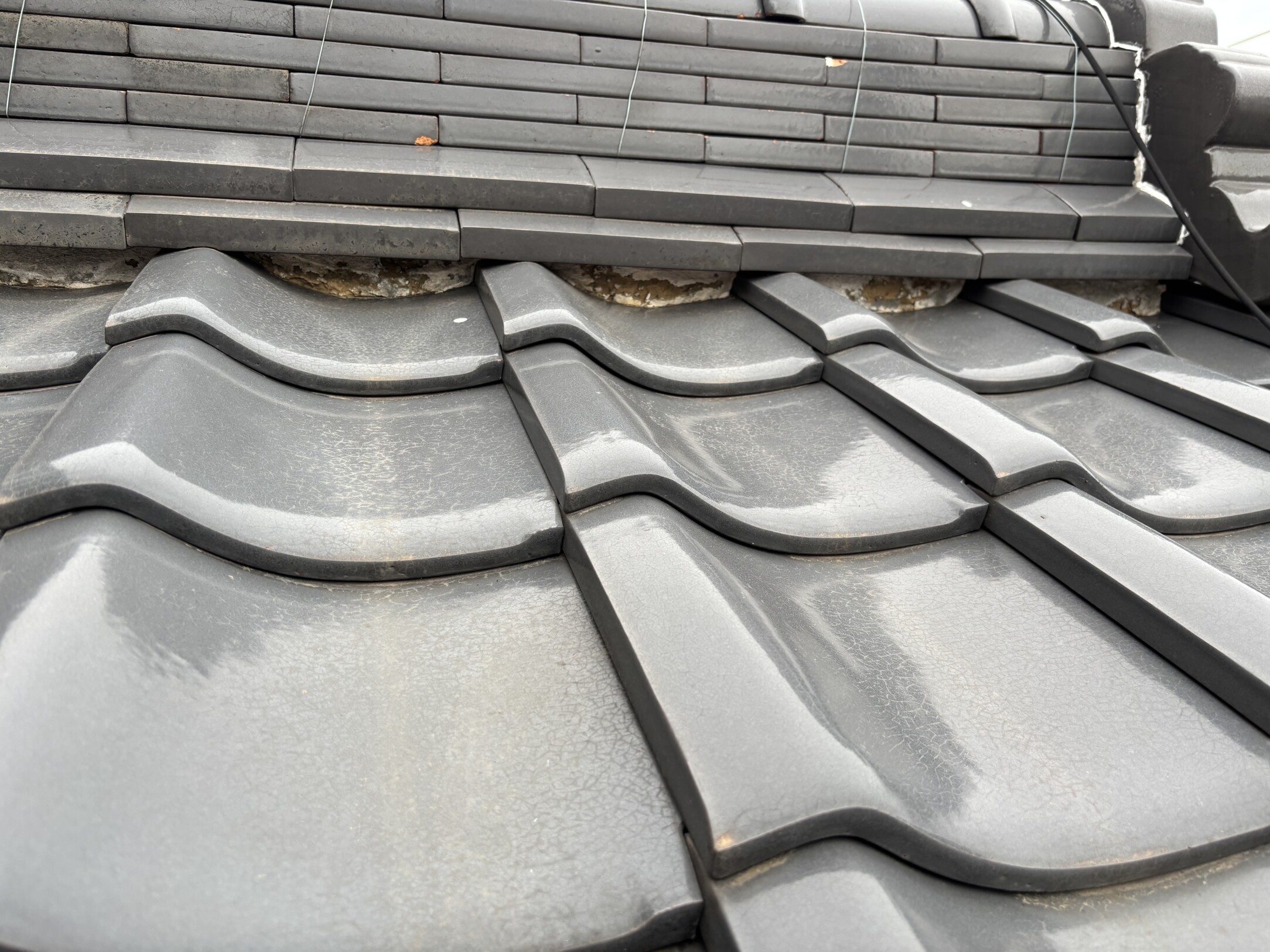 一宮市　Ｋ様邸　屋根瓦漆喰左官工事｜愛知・岐阜で屋根工事・修理・リフォームは一宮市のエスジーコンストラクション｜火災保険対応｜工事後毎年１年点検無料