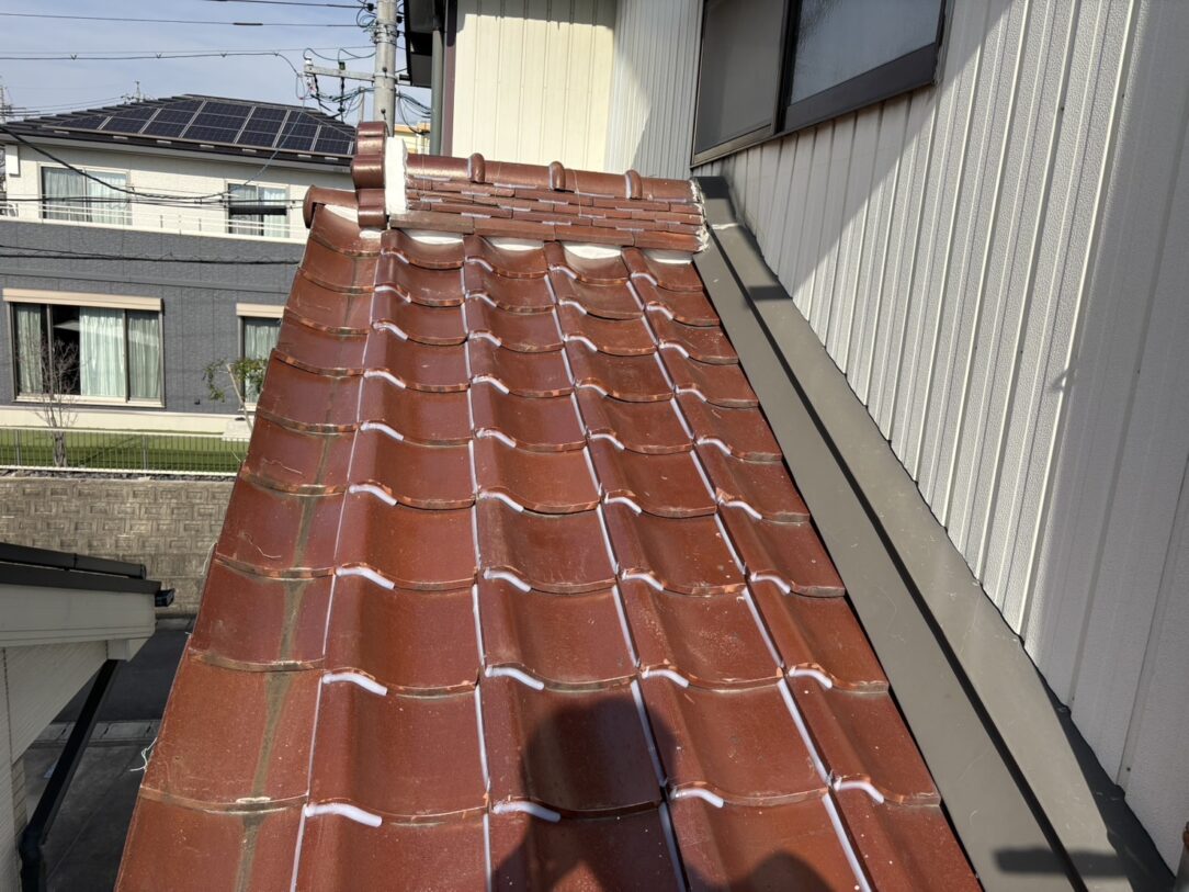 春日井市　T様邸　　棟部漆喰左官工事｜愛知・岐阜で屋根工事・修理・リフォームは一宮市のエスジーコンストラクション｜火災保険対応｜工事後毎年１年点検無料