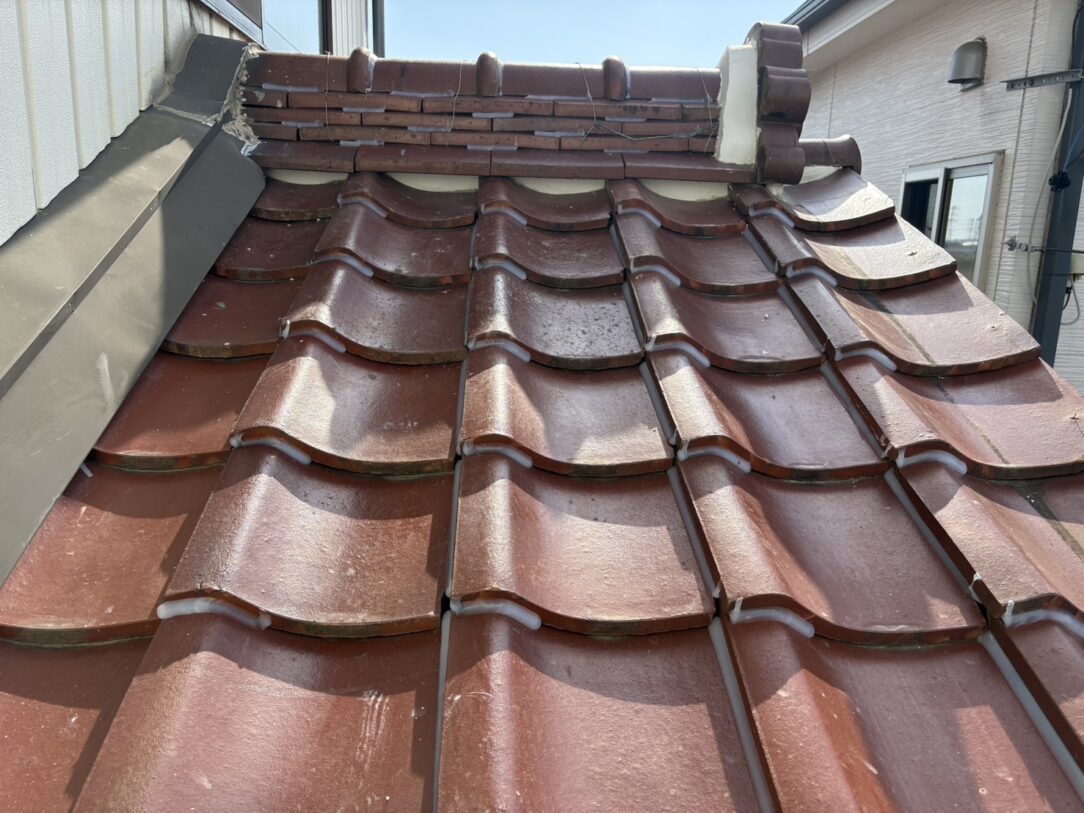 春日井市　T様邸　　棟部漆喰左官工事｜愛知・岐阜で屋根工事・修理・リフォームは一宮市のエスジーコンストラクション｜火災保険対応｜工事後毎年１年点検無料