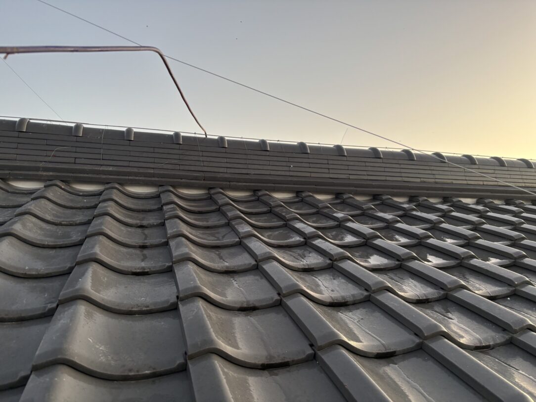 一宮市　Ｋ様邸　屋根瓦漆喰左官工事｜愛知・岐阜で屋根工事・修理・リフォームは一宮市のエスジーコンストラクション｜火災保険対応｜工事後毎年１年点検無料