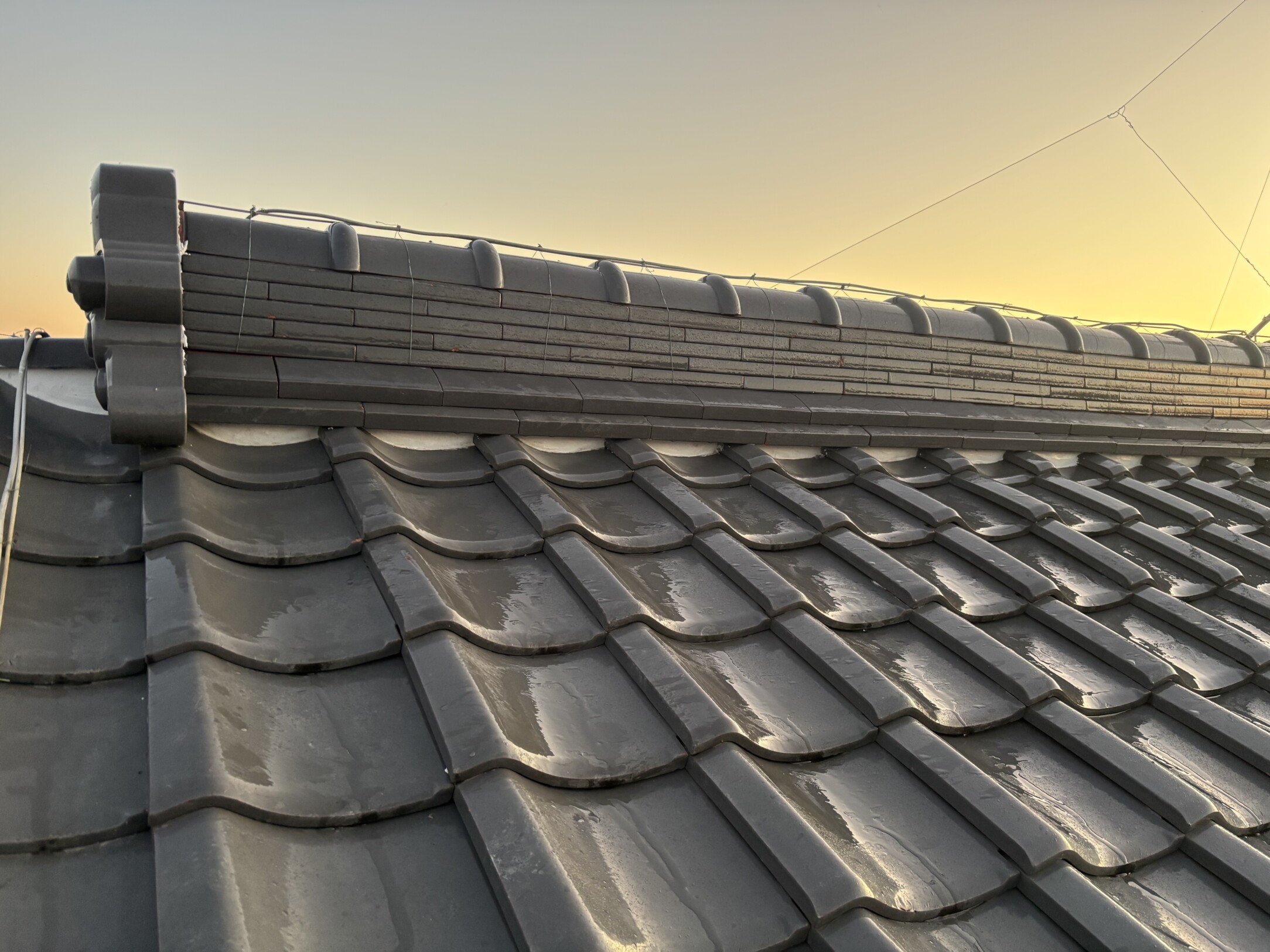 一宮市　Ｋ様邸　屋根瓦漆喰左官工事｜愛知・岐阜で屋根工事・修理・リフォームは一宮市のエスジーコンストラクション｜火災保険対応｜工事後毎年１年点検無料