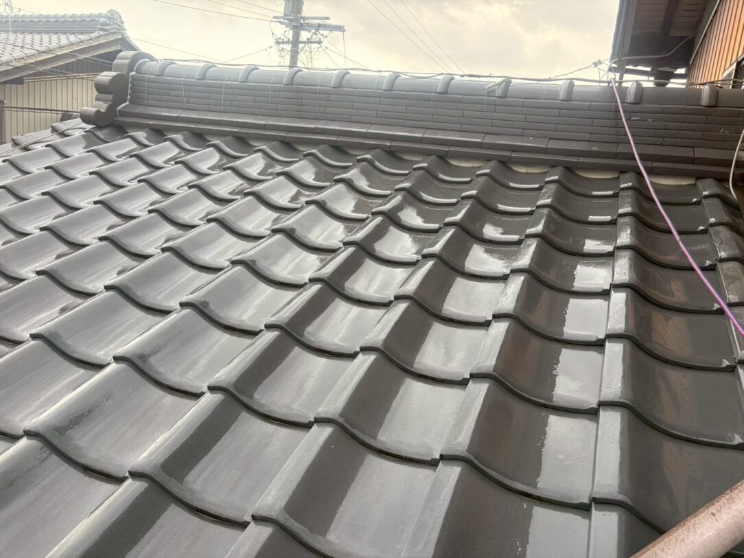 一宮市　Ｋ様邸　屋根瓦漆喰左官工事｜愛知・岐阜で屋根工事・修理・リフォームは一宮市のエスジーコンストラクション｜火災保険対応｜工事後毎年１年点検無料