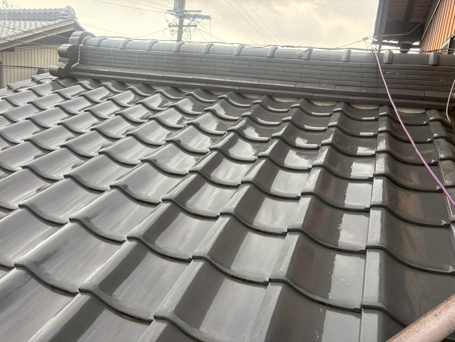 一宮市　Ｋ様邸　屋根瓦漆喰左官工事｜愛知・岐阜で屋根工事・修理・リフォームは一宮市のエスジーコンストラクション｜火災保険対応｜工事後毎年１年点検無料