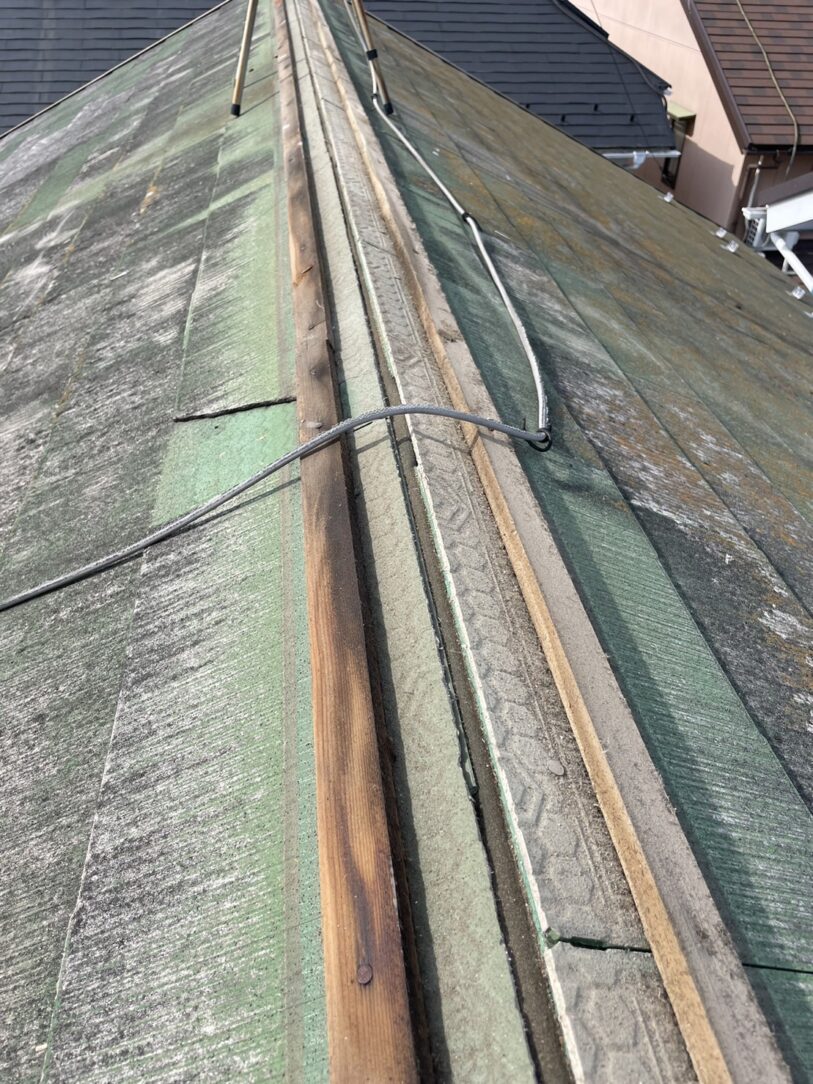 稲沢市　Ｉ様邸　　　スレート屋根　　　　貫板交換工事｜愛知・岐阜で屋根工事・修理・リフォームは一宮市のエスジーコンストラクション｜火災保険対応｜工事後毎年１年点検無料