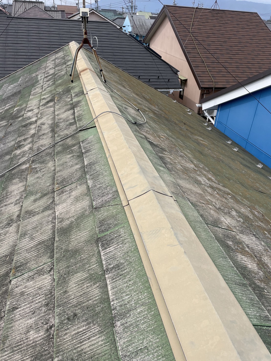 稲沢市　Ｉ様邸　　　スレート屋根　　　　貫板交換工事｜愛知・岐阜で屋根工事・修理・リフォームは一宮市のエスジーコンストラクション｜火災保険対応｜工事後毎年１年点検無料