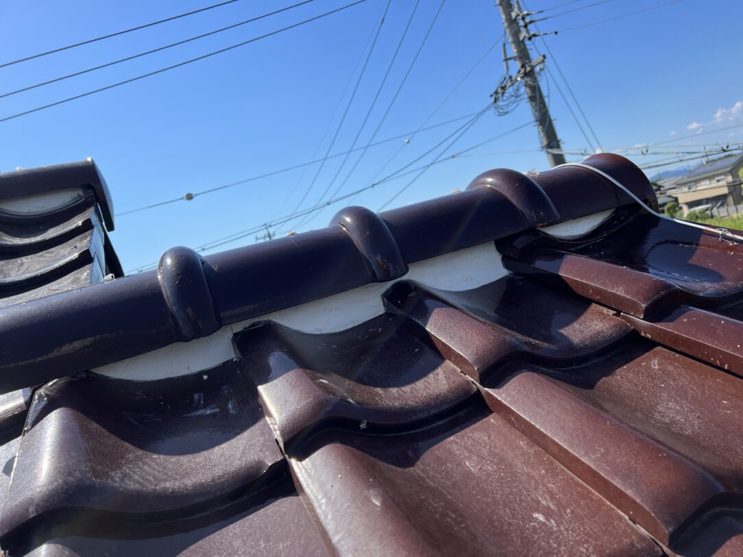 津島市　O様邸　　　瓦屋根漆喰左官工事　一部板金塗装｜愛知・岐阜で屋根工事・修理・リフォームは一宮市のエスジーコンストラクション｜火災保険対応｜工事後毎年１年点検無料