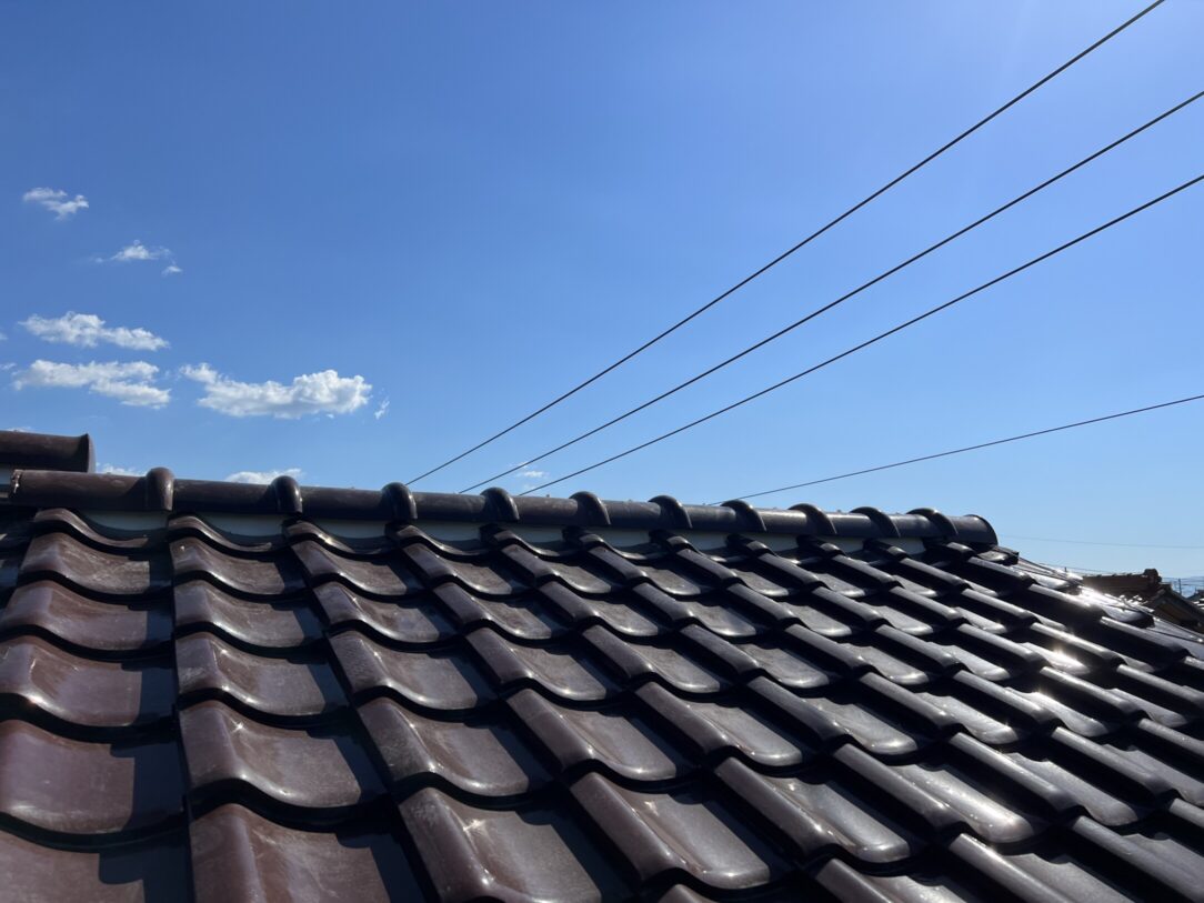 津島市　O様邸　　　瓦屋根漆喰左官工事　一部板金塗装｜愛知・岐阜で屋根工事・修理・リフォームは一宮市のエスジーコンストラクション｜火災保険対応｜工事後毎年１年点検無料