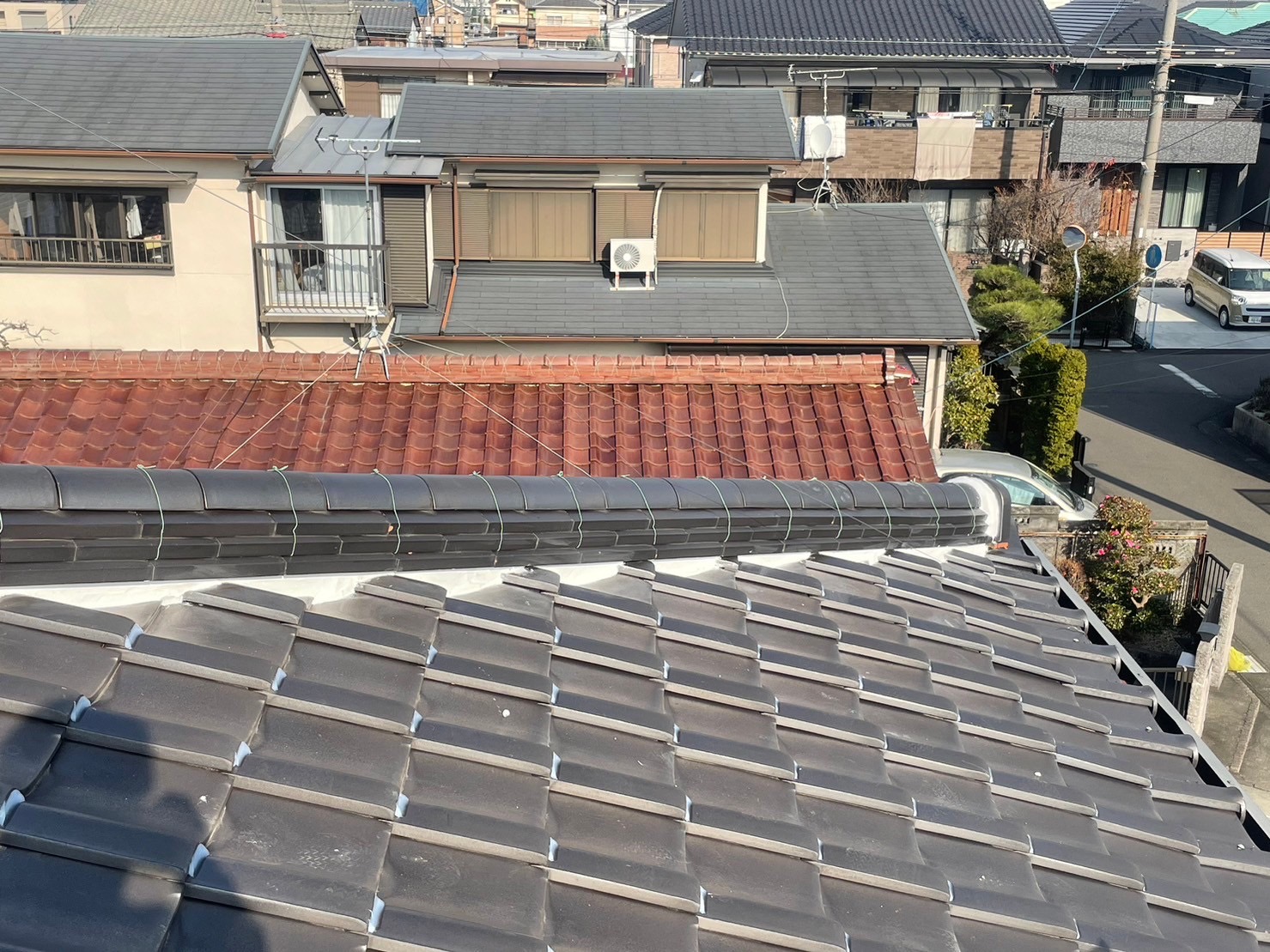 春日井市　　M様邸　瓦屋根漆喰左官工事｜愛知・岐阜で屋根工事・修理・リフォームは一宮市のエスジーコンストラクション｜火災保険対応｜工事後毎年１年点検無料