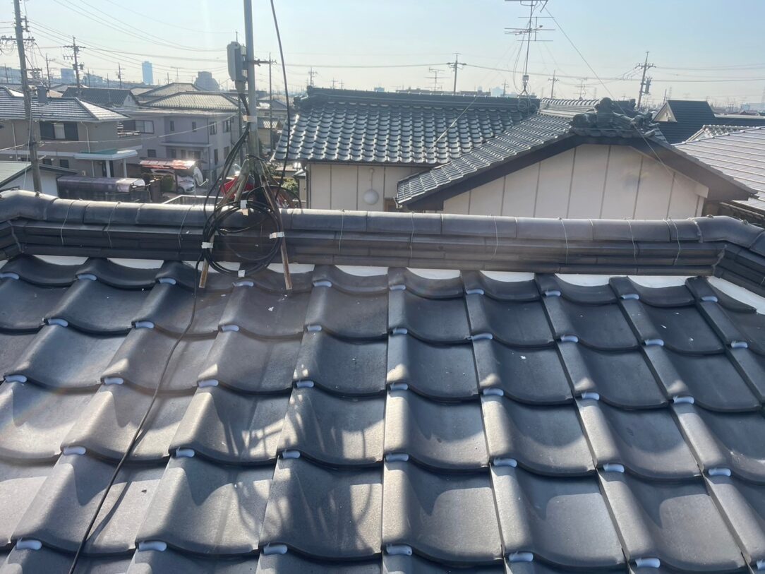 春日井市　　M様邸　瓦屋根漆喰左官工事｜愛知・岐阜で屋根工事・修理・リフォームは一宮市のエスジーコンストラクション｜火災保険対応｜工事後毎年１年点検無料