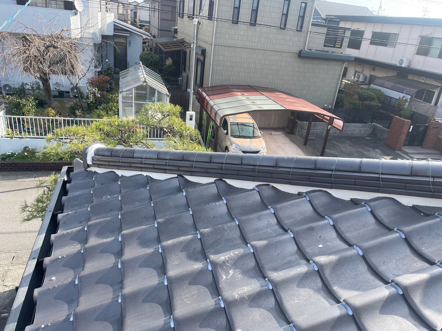 春日井市　　M様邸　瓦屋根漆喰左官工事｜愛知・岐阜で屋根工事・修理・リフォームは一宮市のエスジーコンストラクション｜火災保険対応｜工事後毎年１年点検無料