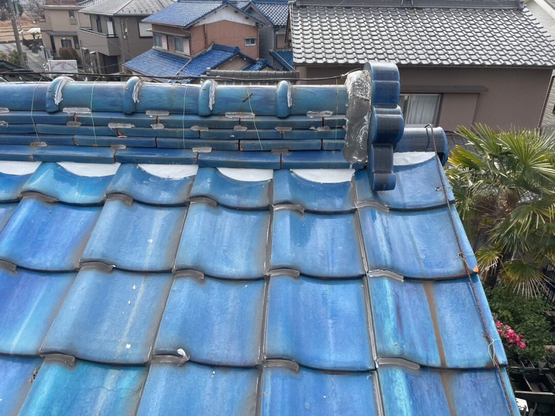 羽島市　Ｋ様邸　　　屋根瓦　漆喰左官工事｜愛知・岐阜で屋根工事・修理・リフォームは一宮市のエスジーコンストラクション｜火災保険対応｜工事後毎年１年点検無料