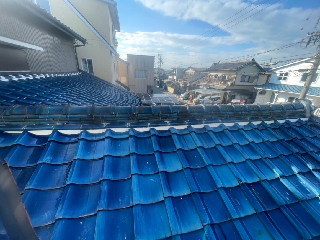 羽島市　Ｋ様邸　　　屋根瓦　漆喰左官工事｜愛知・岐阜で屋根工事・修理・リフォームは一宮市のエスジーコンストラクション｜火災保険対応｜工事後毎年１年点検無料