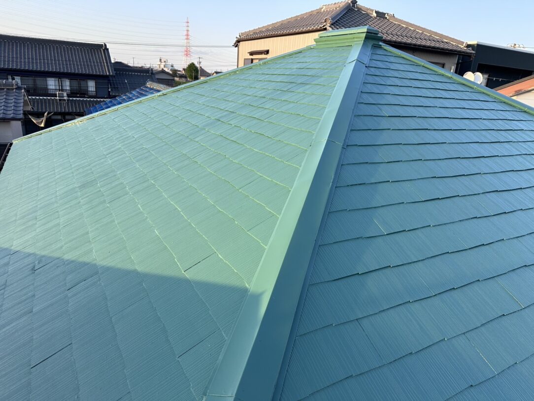 愛西市　S様邸　　　スレート屋根塗装　　貫板交換工事｜愛知・岐阜で屋根工事・修理・リフォームは一宮市のエスジーコンストラクション｜火災保険対応｜工事後毎年１年点検無料