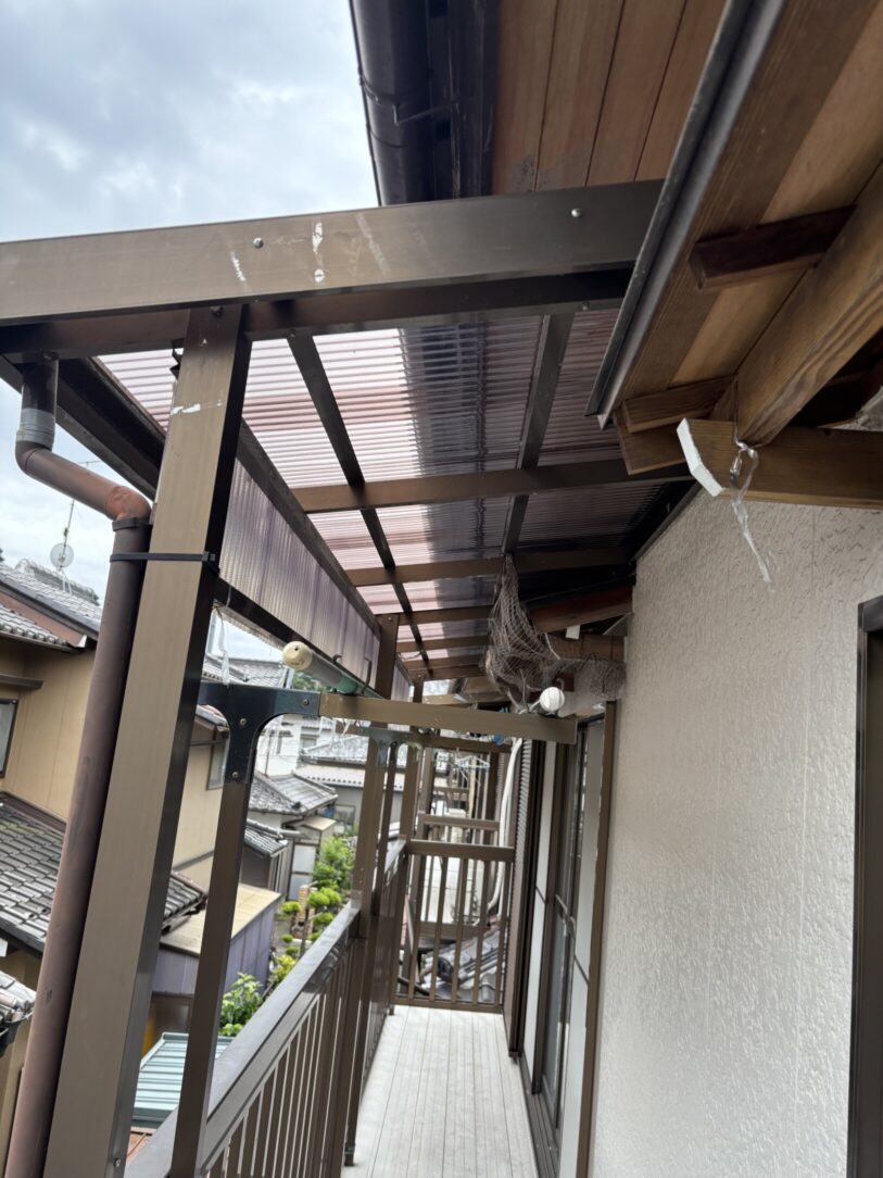 岐阜市　W様邸　　　ベランダ波板交換
