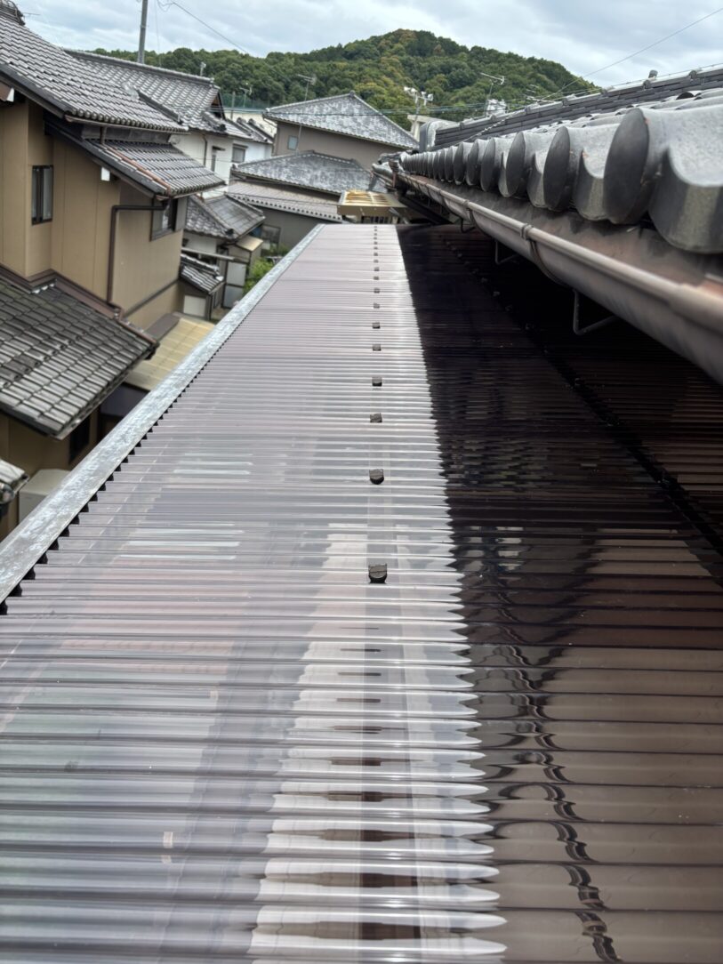岐阜市　W様邸　　　ベランダ波板交換｜愛知・岐阜で屋根工事・修理・リフォームは一宮市のエスジーコンストラクション｜火災保険対応｜工事後毎年１年点検無料