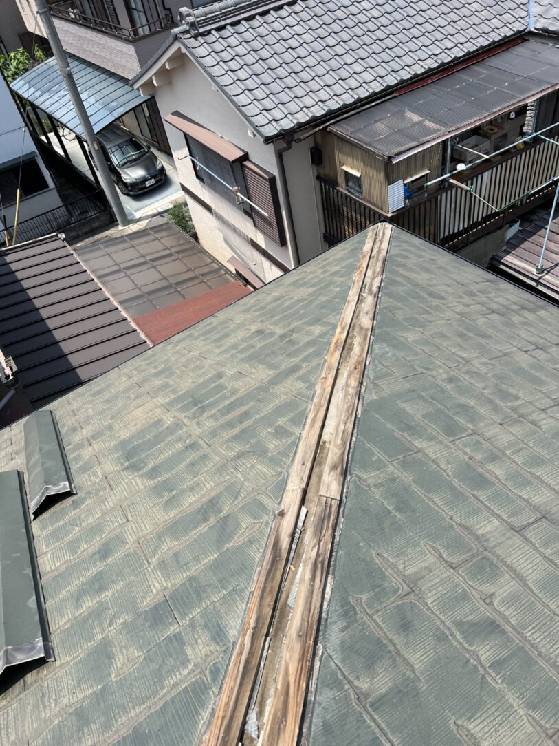 愛西市　S様邸　　　スレート屋根塗装　　貫板交換工事｜愛知・岐阜で屋根工事・修理・リフォームは一宮市のエスジーコンストラクション｜火災保険対応｜工事後毎年１年点検無料