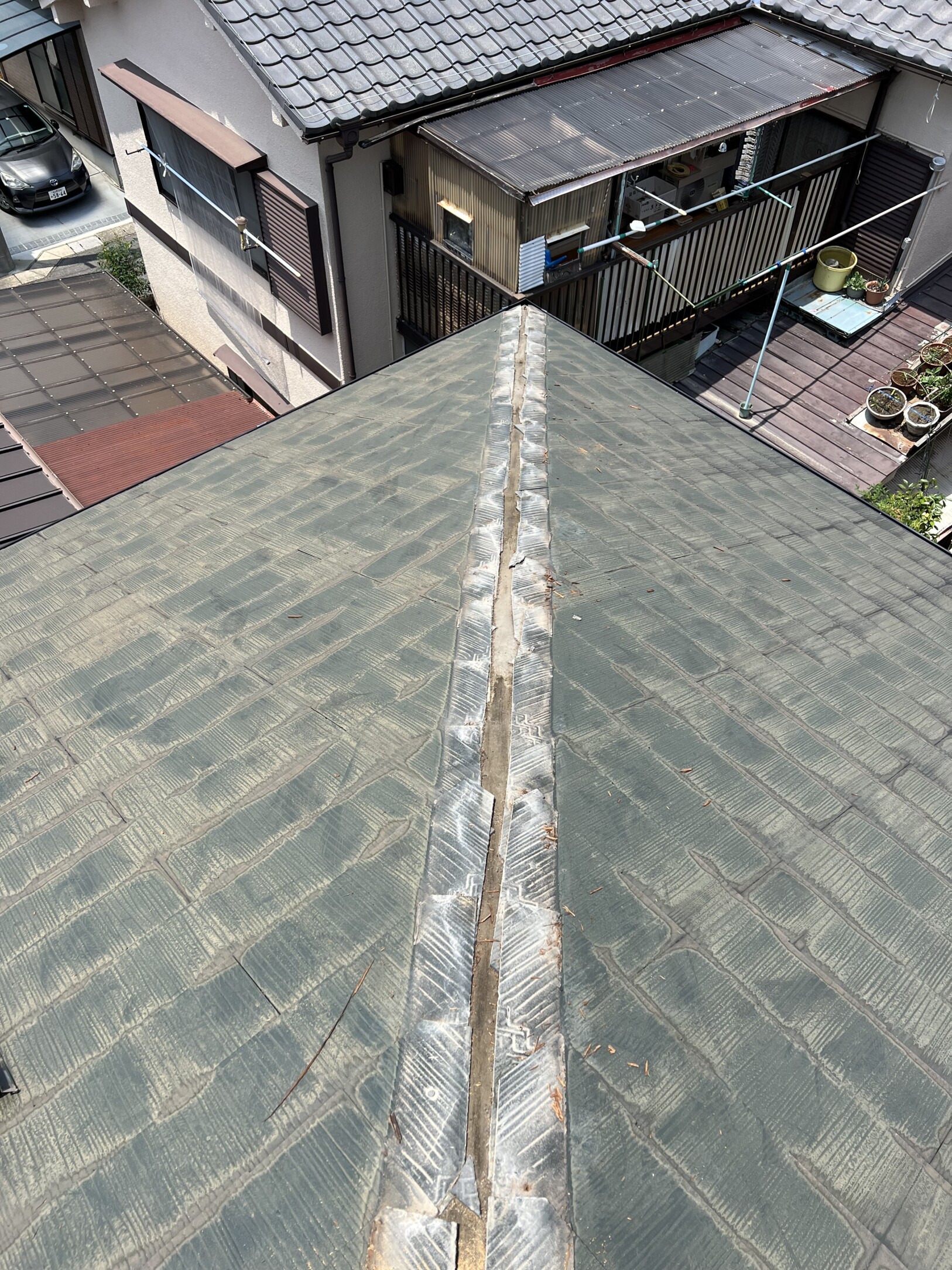 愛西市　S様邸　　　スレート屋根塗装　　貫板交換工事｜愛知・岐阜で屋根工事・修理・リフォームは一宮市のエスジーコンストラクション｜火災保険対応｜工事後毎年１年点検無料