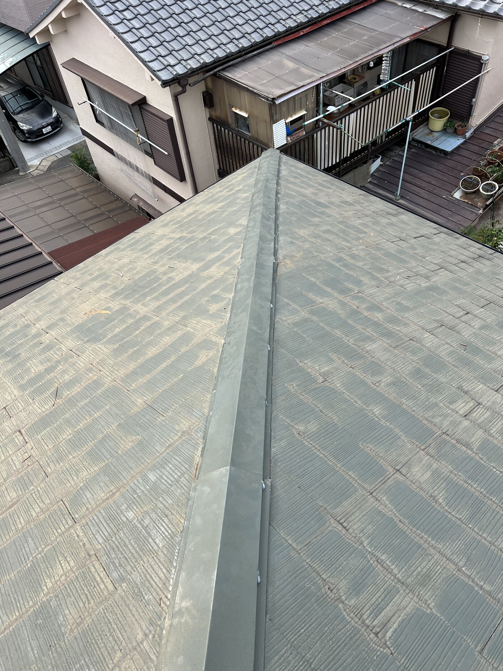 愛西市　S様邸　　　スレート屋根塗装　　貫板交換工事｜愛知・岐阜で屋根工事・修理・リフォームは一宮市のエスジーコンストラクション｜火災保険対応｜工事後毎年１年点検無料